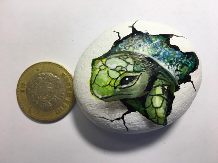 Rock Painting: Baby Sea Turtle