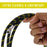 Premium 10 Foot Nylon Braided Airbrush Hose with Standard 1/8" Size Fittings on Both Ends (Hose color may vary)