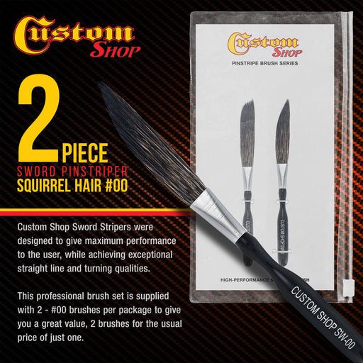 Custom Shop SW-00 Sword Pinstriper #00 - 2" Squirrel Hair (Pack of 2)