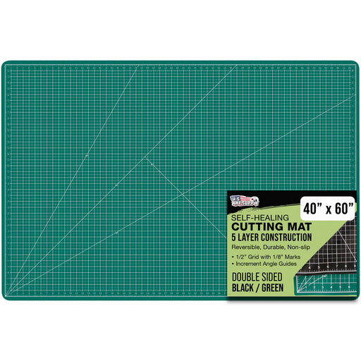 40" x 60" Green/Black Professional Self Healing 5-Ply Double Sided Durable Non-Slip Cutting Mat Great for Scrapbooking Quilting Sewing Arts Crafts