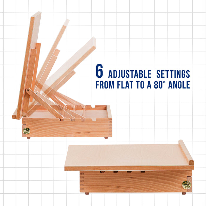 Adjustable Wood Artist Drawing & Sketching Board with Storage Drawer