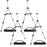 66" Sturdy Silver Aluminum Tripod Artist Field & Display Easel Stand (4 Pack) - Adjustable Height 20" to 5.5 Feet, Holds 32" Canvas - Floor Tabletop