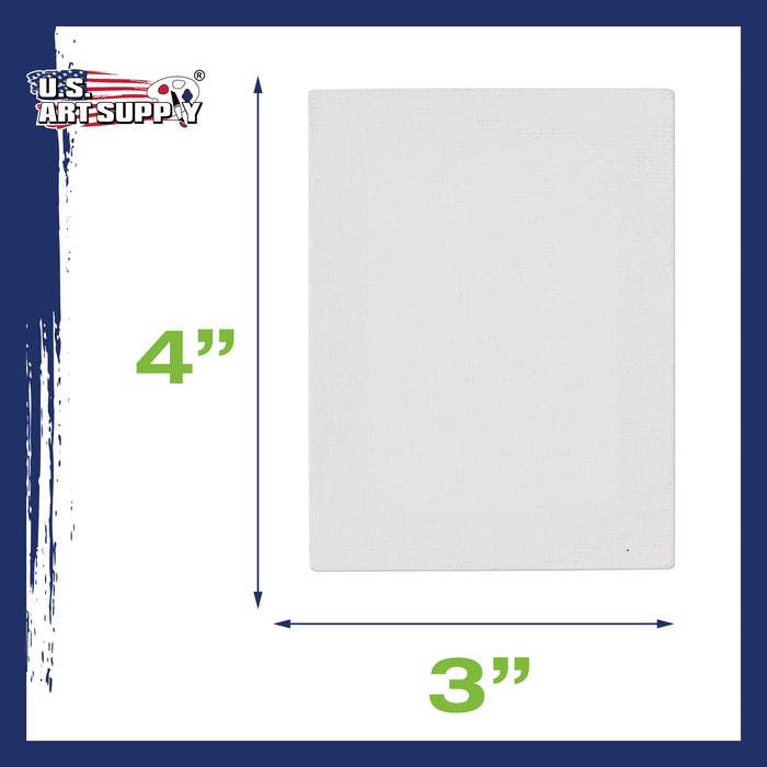 3" x 4" Mini Professional Primed Stretched Canvas 12 Pack