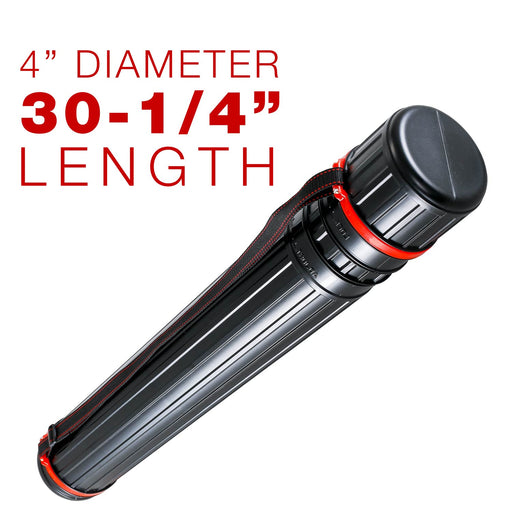 Black Drafting Tube - Outside Diameter: 4 inch, Inside Diameter: 3-3/4 inch, Length: 30-1/4 to 52 inches