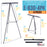 66" High Boardroom Black Aluminum Flipchart Display Easel and Presentation Stand (Pack of 4) - Large Adjustable Floor and Tabletop Portable Tripod