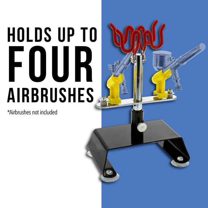 Table Top Airbrush Holder Station Stand Holds 4 Airbrushes Swivel Tilt Set