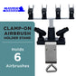 Universal Clamp-On 6-Airbrush Holder - Airbrush Accessories & Supplies for Garage or Workspace
