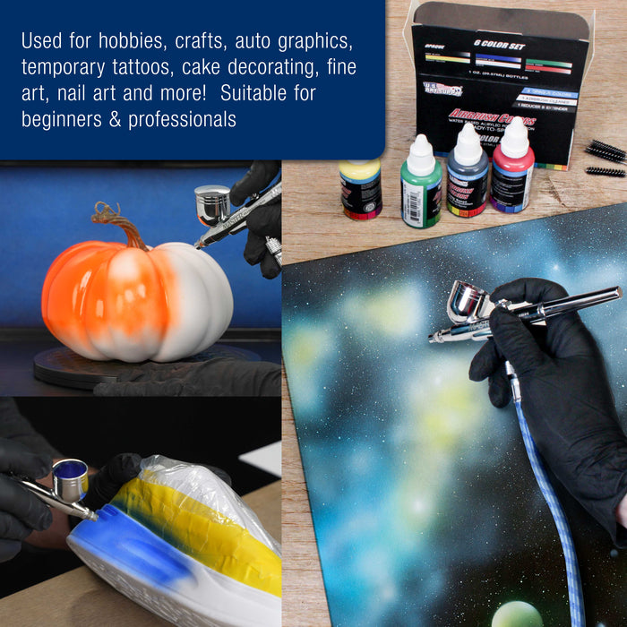 Cool Runner II Dual Fan Airbrushing System Kit - with Air Compressor & 3 Airbrushes, 0.2, 0.3 mm Gravity & 0.8 mm Siphon Feed, Holder