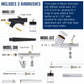 Cool Runner II Dual Fan Airbrushing System Kit - with Air Compressor & 3 Airbrushes, 0.3 mm Gravity & 0.35, 0.8 mm Siphon Feed