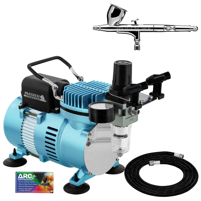 High Performance Plus HP-C Plus Airbrush Kit with Cool Runner II Dual Fan Air Compressor System Kit