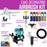 Cake Decorating Airbrushing System Kit with 12 Color Food Coloring Set - G22 Gravity Feed, G76 Trigger Airbrush, Air Tank Compressor, Guide Booklet
