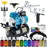 Master Airbrush Cake Decorating Kit with G22 & G76 Airbrushes, 12-Color Chefmaster Food Coloring, Compressor with Air Tank, Holder, Guide Manual - Cake Airbrush Decorating Kit for Cakes, Cookies
