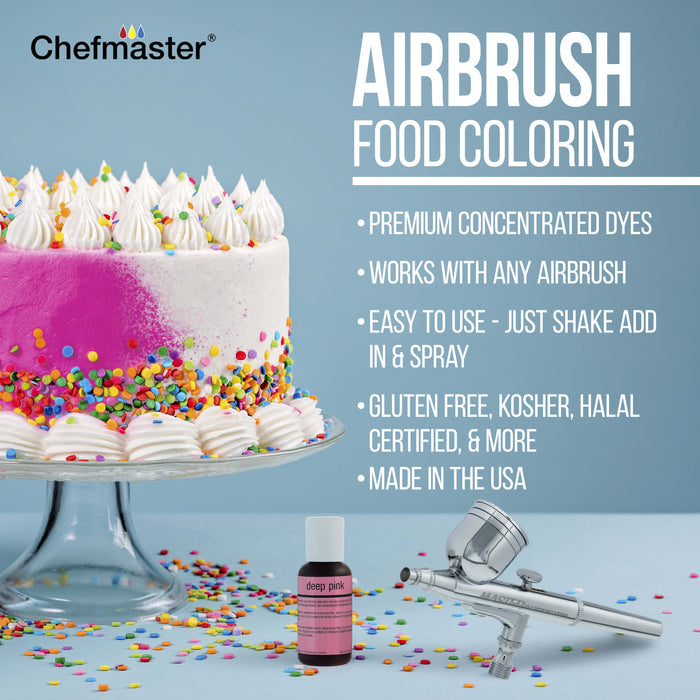 Master Airbrush Cake Airbrush Decorating Kit with Compressor Dual Fan - Gravity Feed Air Brush for Cake Decoration & 12-Color Edible Air Brush Paint for Cakes, Cookies & Cupcakes, Hose, How to Manual