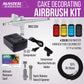 Cake Airbrush Decorating Kit with Dual-Action Air Brush (G34), Multi-Purpose Mini Air Compressor, 4 Chefmaster Food Colors, Hose, &