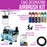 Cake Decorating Airbrushing System Kit with a Siphon Feed Airbrush, 12 Chefmaster Food Colors, Dual Fan Air Compressor - Hose, Holder, How To Guide