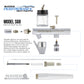 Cake Airbrush Decorating Kit with Siphon Air Brush, Cool Runner II Dual Fan Air Compressor, 12 Edible Chefmaster Food Colors, Hose