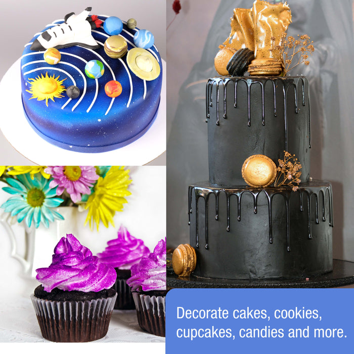 Master Airbrush Cake Airbrush Decorating Kit with Siphon Air Brush, Cool Runner II Dual Fan Air Compressor, 12 Edible Chefmaster Food Colors, Hose, Holder & How to Guide - Cake & Cookie Airbrush Kit