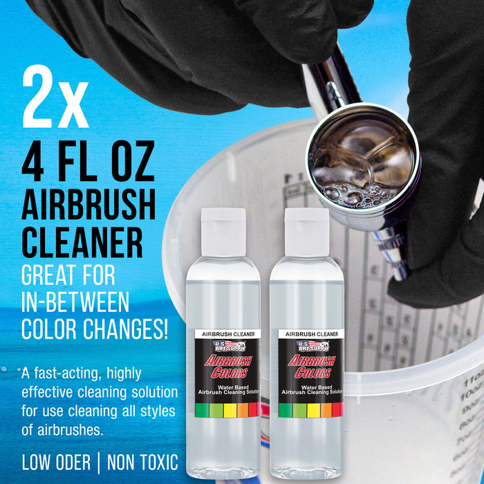 Master Airbrush Cleaning Kit with Cleaning Pot & Solution - Airbrush Cleaner Tools for All Air brush Models