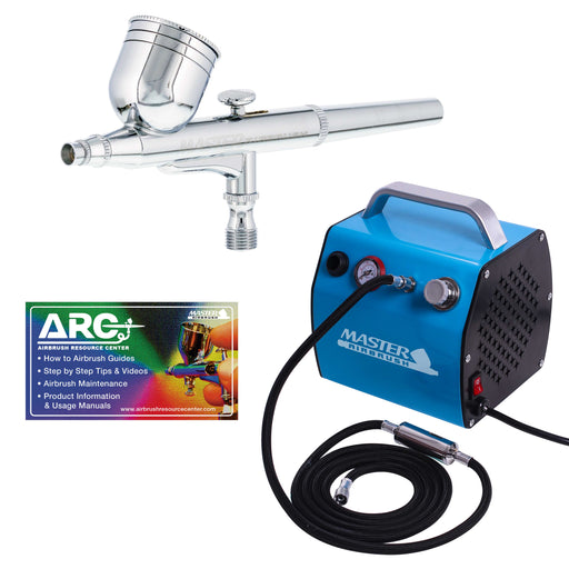 Performance Dual-Action Airbrush Kit with Master Air Compressor with Air Hose and Moisture Trap