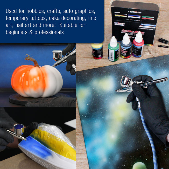 Master Airbrush Cool Runner II Airbrush Kit with Compressor Dual Fan - Air Brush Painting Set Includes Gravity Feed Air Brush, 24 Acrylic Colors, Hose, Holder, Cleaning Pot, Mixing Cups Sticks, Manual