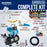 Master Airbrush Cool Runner II Dual Fan Air Brush Compressor System - Professional Gravity Airbrush Kit with Compressor, 3 Tips, 12 Createx Wicked Acrylic Paint Colors, Air Brush Cleaning Tools