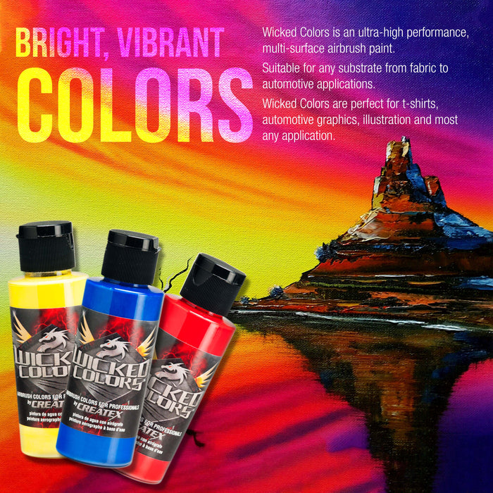 Master Airbrush Cool Runner II Dual Fan Air Brush Compressor System - Professional Gravity Airbrush Kit with Compressor, 3 Tips, 12 Createx Wicked Acrylic Paint Colors, Air Brush Cleaning Tools
