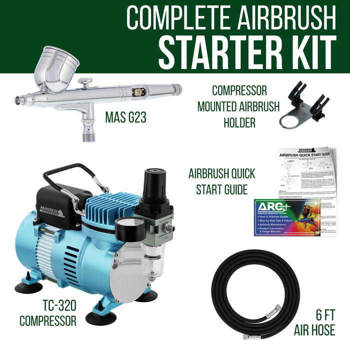 Master Airbrush TC-20 1/5HP Portable Air Compressor for Airbrushes