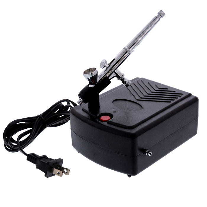 Airbrushing System with a Multi-Purpose Gravity Feed Dual-Action Airbrush with 0.3mm Tip, Mini Air Compressor, Hose, Storage Case, ARC Link Card