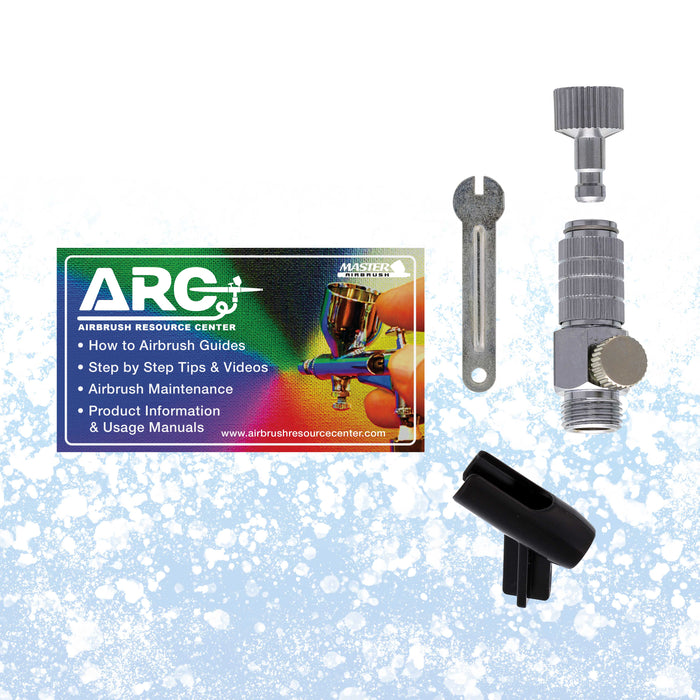 Master Airbrush Multi-Purpose Airbrush Decorating Kit with Dual-Action Air Brush (G34), Multi-Purpose Mini Air Compressor, Hose, Storage Case, How-To-Airbrush ARC Link Card