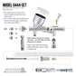 Multi-Purpose with Air Compressor - G444 Airbrush, TC-326T Dual Fan Tank Compressor, 3 Needle Nozzle Tips, 12 Createx Wicked Acrylic
