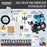 Master Airbrush Cool Runner II Dual Fan Air Storage Tank Compressor System Kit with a G44 Fine Detail Control 0.2mm Tip Airbrush, 24 Color Acrylic Paint Artist Set, Holders, Cleaning Pot, How-To Guide