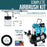HI-FLOW All-Purpose Precision Dual-Action Siphon Feed Airbrush Set with Airbrush Air Compressor with Air Storage Tank
