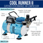 Cool Runner II Airbrush Kit with Dual Fan Air Compressor, 3 Airbrushes, 6 Color Acrylic Paint Set, Cleaning Brushes & How-To Air
