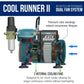 Cool Runner II Airbrush Kit with Dual Fan Air Compressor, 3 Airbrushes, 6 Color Acrylic Paint Set, Cleaning Brushes & How-To Air