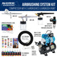 Cool Runner II Airbrush Kit with Dual Fan Air Compressor, 3 Liter Air Storage Tank, 3 Airbrushes, 6 Color Acrylic Paint Set, Brushes