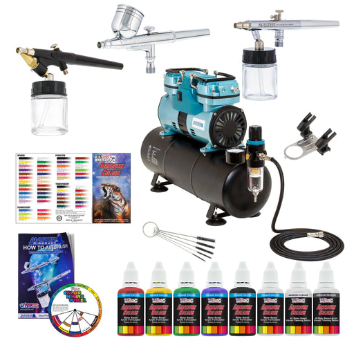 Master Airbrush Model E91 Airbrush Set Master Single-Action External Mix Siphon Feed Airbrush Set with 0.8mm Tip and 1/8 Air Inlet