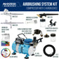 Cool Runner II Airbrush Kit with Dual Fan Air Compressor, 3 Airbrushes, Cleaning Brushes, Holder, Color Mixing Wheel & How-To Air