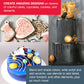 Cool Runner II Cake Decorating Airbrush Kit with Dual Fan Air Compressor, 12 Color Chefmaster Food Coloring Set, 3 Airbrushes