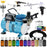Master Airbrush Cool Runner II Cake Decorating Airbrush Kit with Dual Fan Air Compressor, 12 Color Chefmaster Food Coloring Set, 3 Airbrushes, Cleaning Brushes, Holder & How-To Air Brush Manual