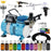 Cool Runner II Cake Decorating Airbrush Kit with Dual Fan Air Compressor, 12 Color Chefmaster Food Coloring Set, 3 Airbrushes