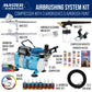 Cool Runner II with Air Compressor Dual Fan, 3 Airbrushes, 6 Color Acrylic Paint Set, Hose, Brushes & Learning Guide Manual for