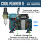 Cool Runner II with Air Compressor Dual Fan, 3 Airbrushes, 6 Color Acrylic Paint Set, Hose, Brushes & Learning Guide Manual for