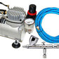 Eclipse HP CS Airbrush Set with a 1/5 hp Dual Fan Air Compressor System Kit, 0.35mm tip, 6ft Hose, Holder, How-To Guide