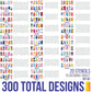 Airbrush Nail Stencils - Nail Art Stencils Set #3: 240 Unique Designs from 20 Individual Templates
