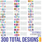 Airbrush Nail Stencils - Nail Art Stencils Set #5: 260 Unique Designs from 20 Individual Templates