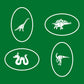 Airbrush Tattoo Stencil Set 58 Book of 20 Dinosaur & Reptiles
