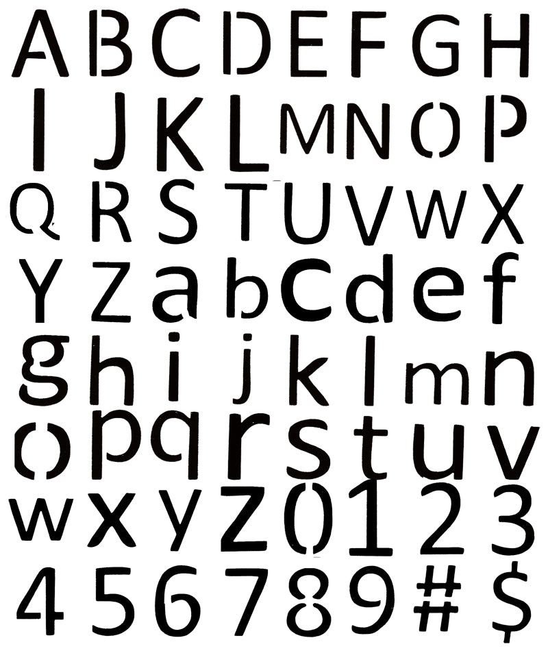 Self-adhesive letter set (alphabet)