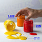 10 Pack TB-001 Empty 3/4 Ounce (22cc) Glass Jar Bottles with Plastic Lids, Paint Storage Bottles, Jars Screw Into Siphon Feed Airbrush Lid Assemblies