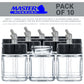 10 Pack of TB-002 3/4 oz Glass Jar Bottles with 30 degree Down Angle Adaptor Lid Assembly - Dual-Action Siphon
