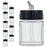 10 Pack of Master Airbrush TB-002 3/4 oz Glass Jar Bottles with 30 degree Down Angle Adaptor Lid Assembly - Dual-Action Siphon